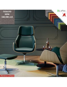 Haiku Wood Poltrona direzionale con movimento armonico base 4 razze alluminio TESSUTO MINI class 1 IM