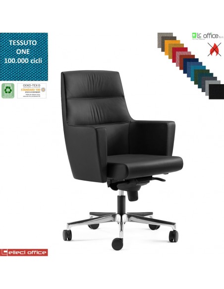 Admiral Poltrona semi direzionale movimento syncronizzato multiblock base alluminio ONE class 1 IM