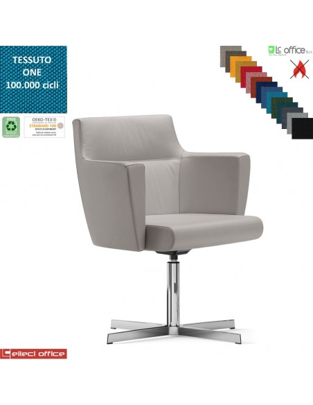 Admiral Poltrona interlocutore girevole con base 4 razze alluminio ONE class 1 IM