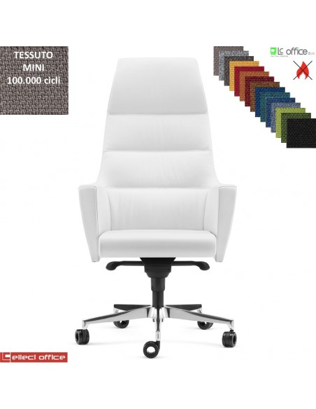 Admiral Poltrona direzionale movimento syncronizzato multiblock base alluminio TESSUTO MINI class 1 IM