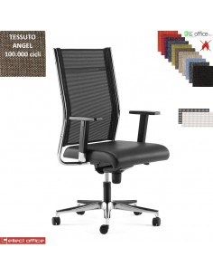 SYNCRONET Poltrona direzional movimento sincro multiblock braccioli regolabili con pad scorrevole base alluminio ANGEL