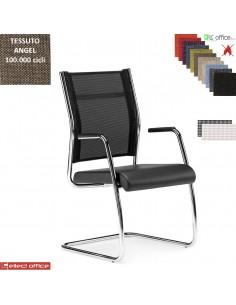 SYNCRONET Poltrona interlocutore slita braccioli Tubolare cromato copribracciolo polipropilene telaio cromato ANGEL