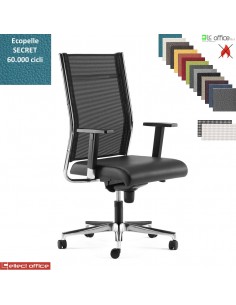 SYNCRONET Poltrona direzionale mov. sincro multiblock braccioli regolabili pad scorrevole base alluminio MINI class 1 IM