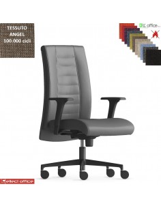 TAIT Poltrona semi direzionale mov. sincro multiblock braccioli regol. nylon pad scorrevole base nylon tessuto Angel class 1 IM