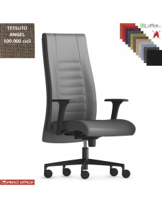 TAIT Poltrona direzionale mov. sincro multiblock braccioli regol. nylon pad scorrevole base nylon tessuto Angel class 1 IM