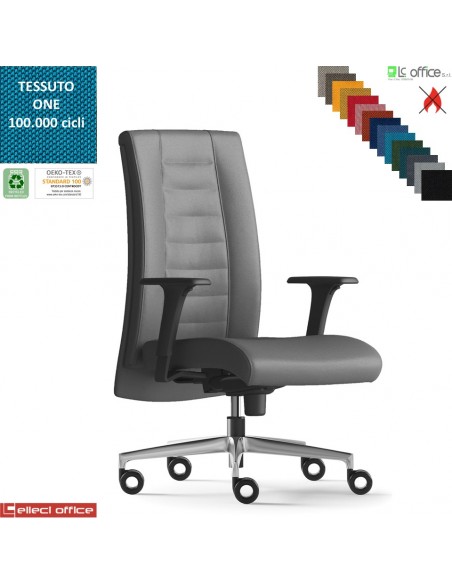 TAIT Poltrona semi direzionale mov. sincro multiblock braccioli regol. nylon pad scorrevole base alluminio ONE class 1 IM