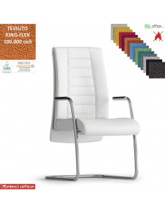 TAIT Poltrona interlocutore braccioli tubolare copribraccioli telaio cromato base slita KING FLEX class 1IM