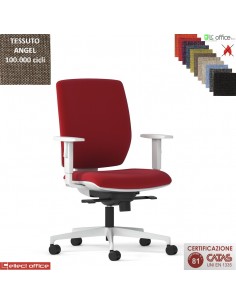copy of MIRAI WHITE Poltrona operativa schienale mov. Up-down syncro antishock braccioli tessuto Angel class 1 IM