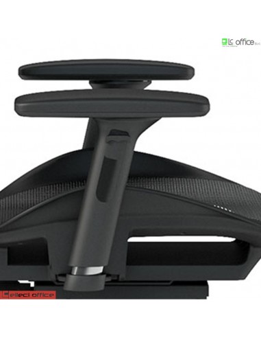 Coppia braccioli in acciaio cromato regolabili in altezza, pad orientabile e scorrevole in pu