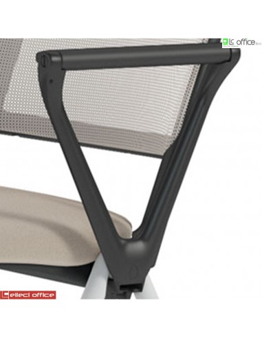 Bracciolo sinistro in alluminio, verniciato nero con pad ruotabile per modelli POP - BR162SX