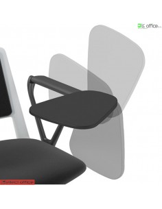 Bracciolo sinistro in alluminio verniciato nero con tavoletta antipanico per modelli POP - BR166TASX