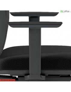 Coppia braccioli in polipropilene nero regolabili in altezza, pad orientabile con traslatore modelli TARIFA - BRN145