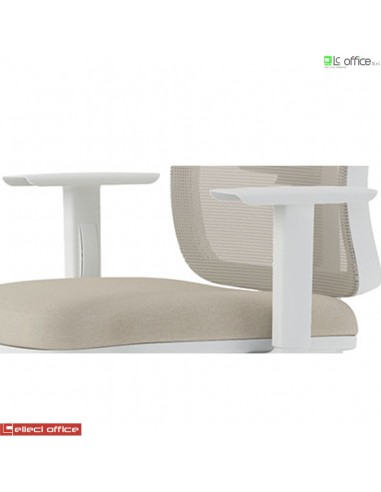 Coppia braccioli in polipropilene bianco, regolabili in altezza, pad orientabile con traslatore modelli TARIFA - BRB145