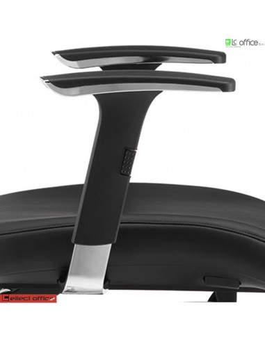 Coppia braccioli in alluminio  regolabili in altezza con pad in  polipropilene nero, profilo cromo modelli SHINE - BRC76