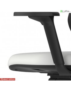 Coppia braccioli in polipropilene nero regolabili in altezza con pad in PU orientabile e scorrevole modelli PIPER - BRP60