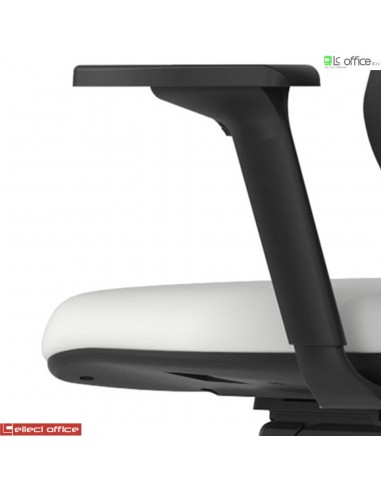 Coppia braccioli in polipropilene nero regolabili in altezza con pad in PU orientabile e scorrevole modelli PIPER - BRP60