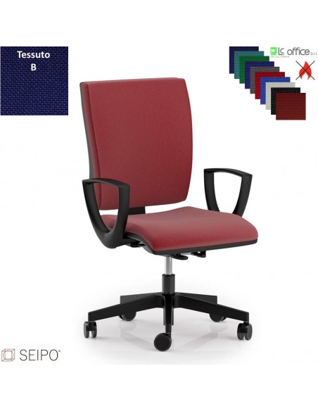 CONNECT CN52 POLTRONA OPERATIVA SCHIENALE ALTO IMBOTTITO BRACCIOLI MOVIMENTO SINCRONIZZATO F TESSUTO B