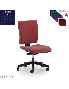 CONNECT CN57 poltrona operativa schienale basso imbottito senza braccioli movimento sincronizzato Z tessuto B