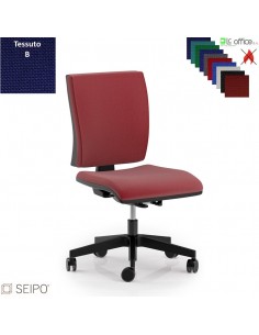 CONNECT CN58 poltrona operativa schienale basso imbottito senza braccioli movimento sincronizzato F tessuto B