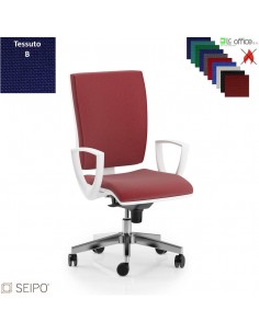 CONNECT CN70 poltrona operativa schienale alto imbottito braccioli movimento sincronizzato R4 tessuto B