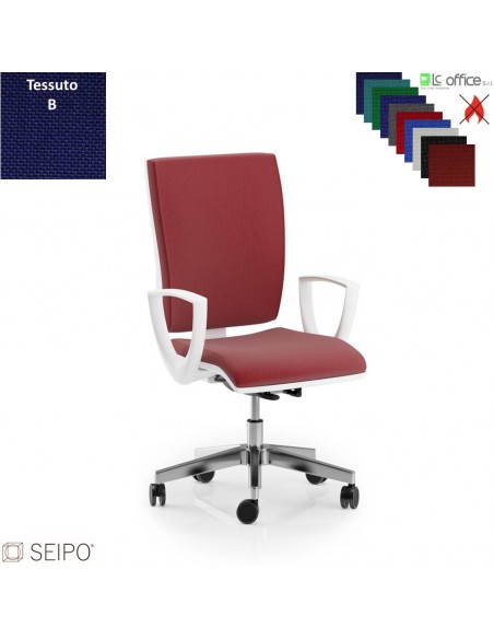 CONNECT CN72 poltrona operativa schienale alto braccioli movimento sincronizzato F tessuto B