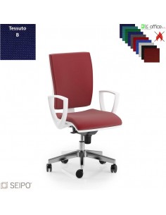 CONNECT CN73 poltrona operativa schienale basso braccioli movimento sincronizzato R4 tessuto B