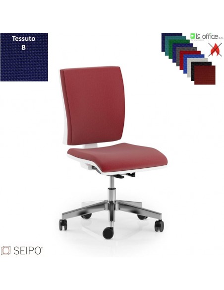CONNECT CN78 poltrona operativa schienale basso imbottito senza braccioli movimento sincronizzato F tessuto B