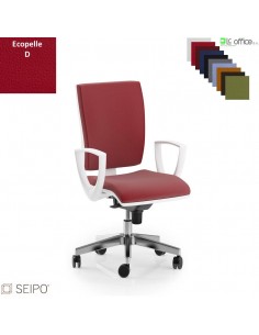 CONNECT CN73 poltrona operativa schienale basso braccioli movimento sincronizzato R4 ecopelle D SEIPO