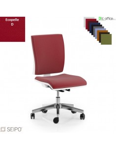 CONNECT CN78 poltrona operativa schienale basso imbottito senza braccioli movimento sincronizzato F ecopelle D SEIPO