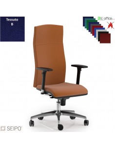 SKY SK01 poltrona operativa schienale alto braccioli movimento sincronizzato R4 tessuto B