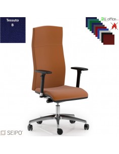 SKY SK02 poltrona schienale alto, braccioli movimento sincronizzato con traslatore "z" tessuto B