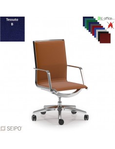 ALUMINIUM AL33 Poltrona Schienale alto braccioli Movimento ‘AC’ Seipo