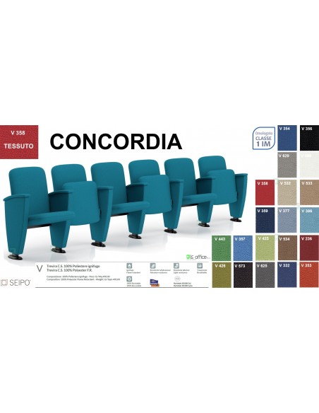 Concordia CT1PS ST PI 6 POSTI poltrona da sala cinema TEATRO