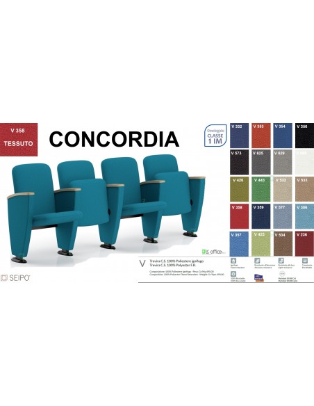 Concordia CT1PI ST PL 4 POSTI poltrona da sala cinema TEATRO