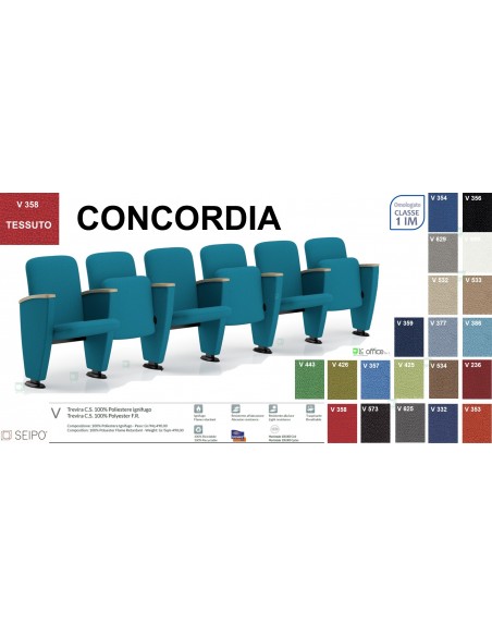 Concordia CT1PS ST PL 6 POSTI poltrona da sala cinema TEATRO