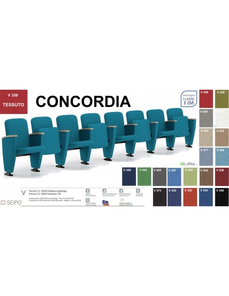 Concordia CT1PS ST PL 8 POSTI poltrona da sala cinema TEATRO