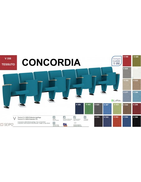 Concordia CT1PS SQ PL 8 POSTI poltrona da sala cinema TEATRO