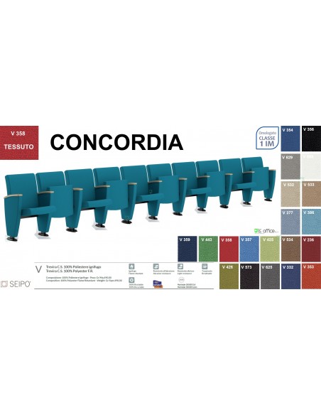 Concordia CP1PS SQ PL 10 POSTI poltrona da sala cinema TEATRO