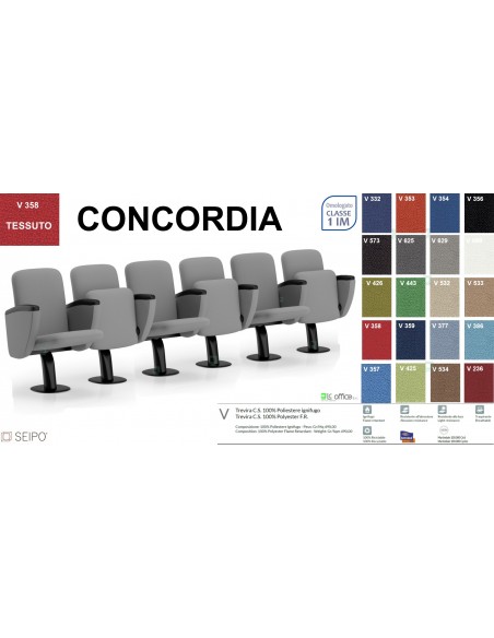 Concordia CT1PS ST PP 6 POSTI poltrona da sala cinema TEATRO