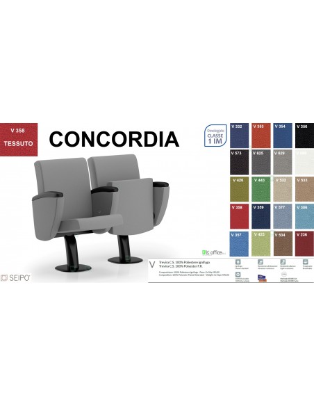 Concordia CT1PS SQ PP 2 POSTI poltrona da sala cinema TEATRO