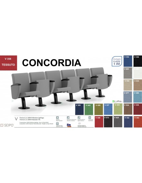 Concordia CT1PS SQ PP 6 POSTI poltrona da sala cinema TEATRO