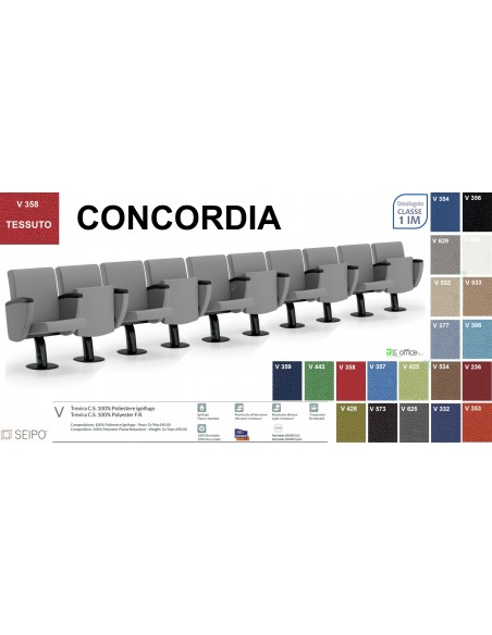 Concordia CT1PS SQ PP 10 POSTI poltrona da sala cinema TEATRO