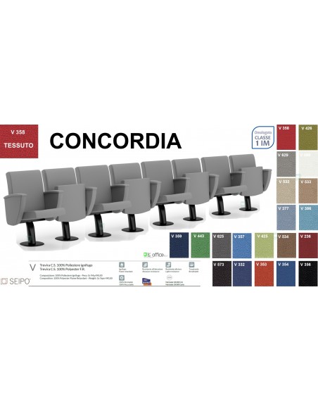 Concordia CT1PS SQ PI 8 POSTI poltrona da sala cinema TEATRO