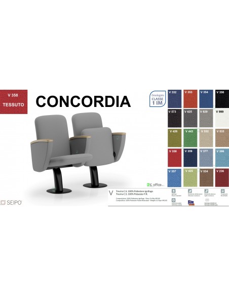 Concordia CT1PS ST PL 2 POSTI poltrona da sala cinema TEATRO