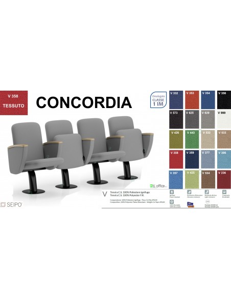 Concordia CT1PS ST PL 4 POSTI poltrona da sala cinema TEATRO