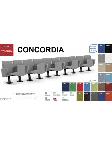 Concordia CT1PS SQ PL 10 POSTI poltrona da sala cinema TEATRO