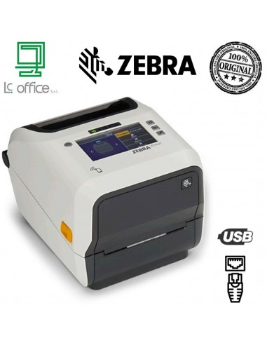 Stampante Zebra ZD621 HC 12D LAN BT USB SERIALI EU&UK CORDS - ZD6AH43-30EF00EZ