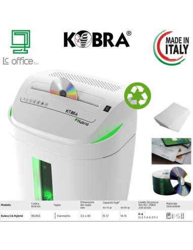 Distruggi Documenti Kobra C4-HYBRID - 99.953