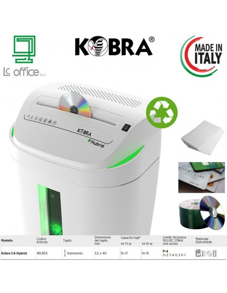 Distruggi Documenti Kobra C4-HYBRID - 99.953