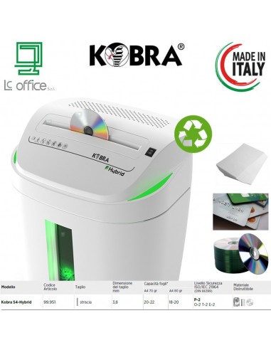 Distruggi Documenti Kobra S4-HYBRID - 99.951